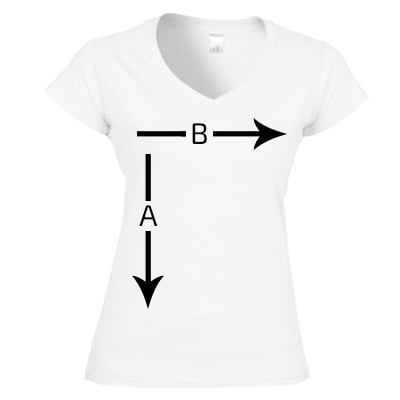 Women's V-Neck T-Shirt Size Guide
