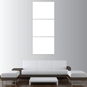 Canvas 3 Pannelli Verticali Telaio - Mockup