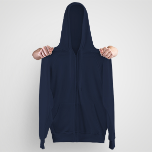Felpa Premium Cappuccio Zip - Mockup